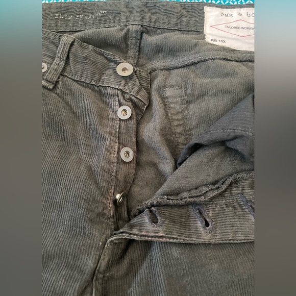Rag and Bone corduroy button closure men pants size 33 brown - Picture 4 of 15